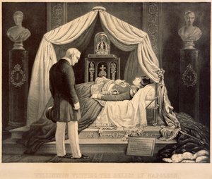 Wellington på besök i Napoleons reliker, 1800-talet av Unbekannt