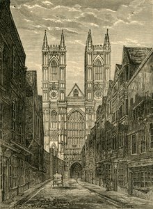 West Front of Westminster Abbey, från Tothill Street, 1881. av Unbekannt