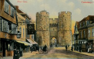 West Gate, Canterbury, sent 1800-tidigt 1900-tal. av Unbekannt