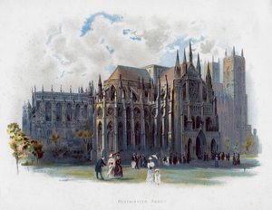 Westminster Abbey, London, sent 1800-tal av Unbekannt