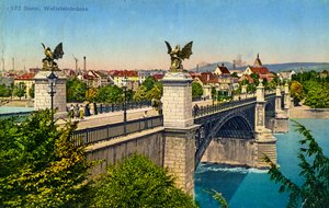 Wettstein Bridge, Basel, Schweiz, c1936 av Unbekannt