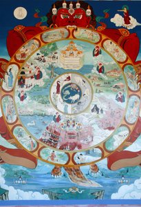Wheel of Samsara. De tusen Buddhas tempel. Toulon sur Arroux Frankrike av Unbekannt