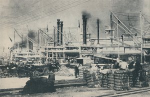 When Cotton Was Loaded, en skog av borrtorn och skorstenar, 1937 av Unbekannt
