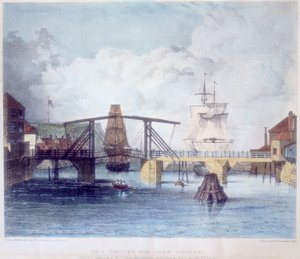 Whitby hamn, Yorkshire, vid mynningen av floden Esk, c1833 av Unbekannt