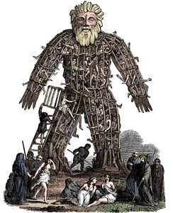 Wicker man, 1:a århundradet e.Kr., 1832 av Unbekannt