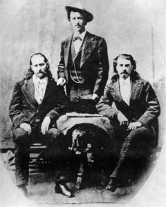 Wild Bill Hickok, Texas Jack Omohundro och Buffalo Bill Cody, c1870-talet 1954 av Unbekannt