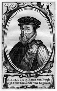 Willem Cecil, 1:a baron Burghley, engelsk statsman från 1500-talet av Unbekannt