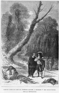 William Harvey, engelsk läkare, i Windsor Park, 1600-talet 1870 av Unbekannt