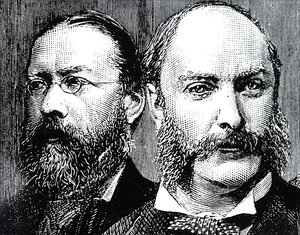 William Henry Preece och John William Strutt. av Unbekannt
