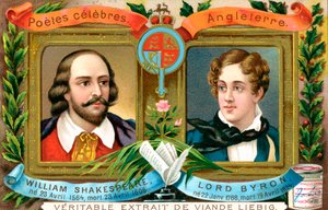 William Shakespeare och Lord Byron, c1900 av Unbekannt