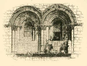 Fönster i Heliga gravens kyrka, Jerusalem, 1890. av Unbekannt