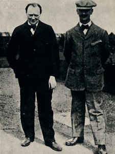 Winston Churchill och George Lambert, 1912, 1945. av Unbekannt