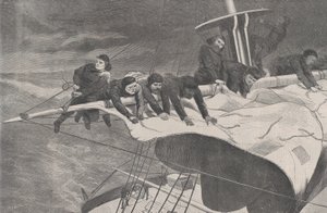 Winter at Sea - Tar in Sail off the Coast Harper