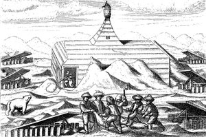 Vinterkvarter för Willem Barents expedition till Arktis, 1596-1597 av Unbekannt