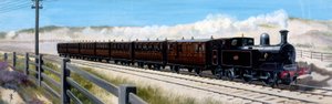 Wirral Railway tåg på väg till Birkenhead av Unbekannt