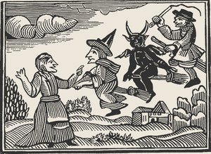 Häxor, från The Invisible World av Cotton Mather, 1689. av Unbekannt