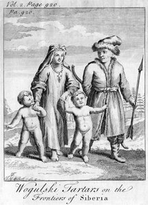 Wokulski-tatarer vid Sibiriens gränser, c1740 av Unbekannt
