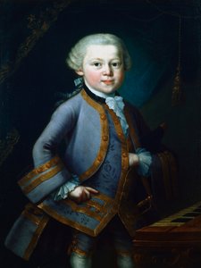 Wolfgang Amadeus Mozart, österrikisk kompositör, 1761 av Unbekannt