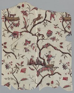 Träblocktryckta textilfragment, ca. 1785. av Unbekannt
