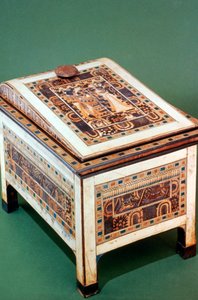 Träkista från Tutankhamons grav, 1300-talet f.Kr av Unbekannt