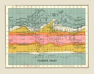 Världskarta klimatkarta, 1902. av Unbekannt