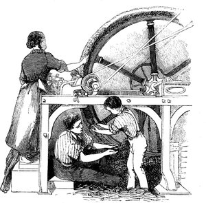 Kamgarntillverkning, c1845 av Unbekannt
