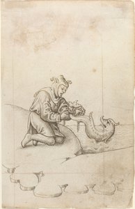 Du binder en delfin vid svansen [fol. 17 recto], c. 15121515. av Unbekannt