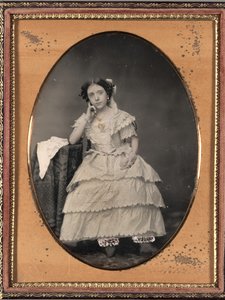 Ung kvinna i Bloomers, ca. 1855. av Unbekannt