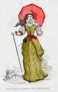 Junge Frau in Sommermode, 17. Jahrhundert von Unbekannt