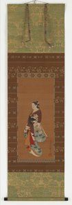 Yujo stående, Edo-period, 1700-1800-talet. av Unbekannt