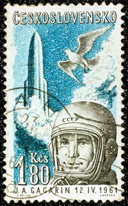 Jurij Gagarin, sovjetisk rysk kosmonaut, 1961 av Unbekannt