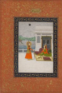 Yusuf och Zulaykha möte, ca. 1764. av Unbekannt
