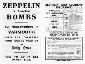 Annons för Zeppelin och olycksfallsförsäkring, 1910 av Unbekannt