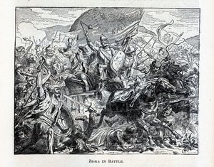 Ziska i strid, 1882 av Unbekannt