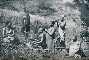 Zulu tjejfrisör, 1912 av Unbekannt