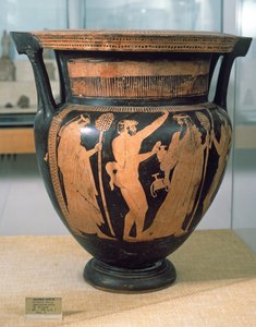 Svartfigur krater, av Kentaurernas målare, c.480-470 f.Kr.