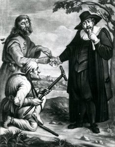 Blind målsägande, lame svarande andel, de vänliga lagarna opartisk vård, Ett skal för honom ett skal för dig, Mitten i advokatens arvode c.1700-40 (mezzotint) av Unbekannt Unbekannt