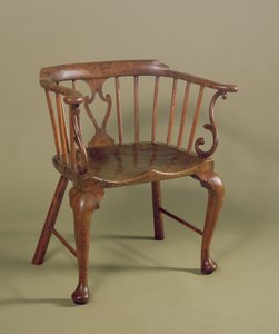 Burr idegran och almwood Windsor stol, ca 1760 av Unbekannt Unbekannt