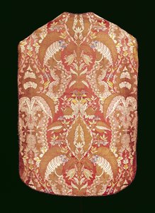Chasuble, spetsmönstrat siden, franskt, c.1720 av Unbekannt Unbekannt