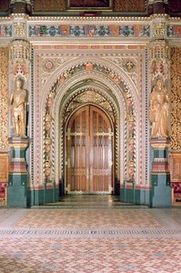 Houses of Parliament, ingången till Robing Room, Royal Gallery, ca 1841, Sir Charles Barry, (1795-1860) & Augustus Pugin, (1812-52) Westminster, London, Storbritannien av Unbekannt Unbekannt