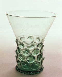 Krautstrunk Waldglas bägare, c.1600, gravyr daterad 1626 av Unbekannt Unbekannt
