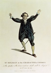 Mr Holman i Romeos karaktär, pub. 1784 av Unbekannt Unbekannt