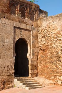 Niebla, Huelva-provinsen, Andalusien, södra Spanien. Puerta del Buey, eller Oxens port, en av ingångarna genom murarna in till staden. av Unbekannt Unbekannt