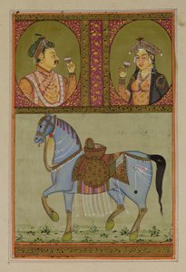 Shah Jahan (1592-1666) och Muntaz Mahal, hans hustru (d.1629), Mughal av Unbekannt Unbekannt