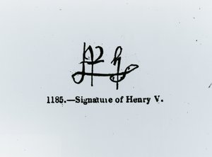 Signatur av Henrik V (1387-1422) av Unbekannt Unbekannt