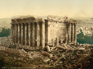 Jupiters tempel, exteriör, Baalbek, Heliga Land, (dvs. Ba