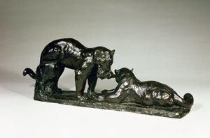 Två Jaguarer av Rembrandt Bugatti (1885-1916) av Unbekannt Unbekannt