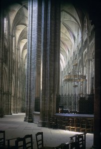 Utsikt över interiören, Durham Cathedral, byggd 1093-1289 av Unbekannt Unbekannt