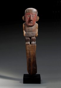 En figurmärke i Chimu-trä, ca 1100-1400 av Unbekannt