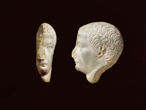 A Relief Boss Profile Portrait of the Emperor Tiberius (14-37) 1:a århundradet (frit) av Unbekannt